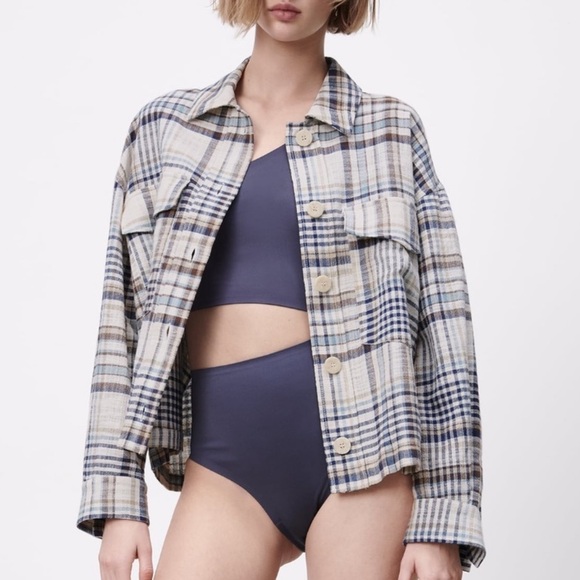 Zara Tops - Zara Women’s Plaid Flannel Oversized Shirt Jacket Shacket Multicolor Size XL